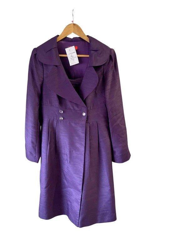 2pc Dress + Coat purple Sz-uk10 10740ACA