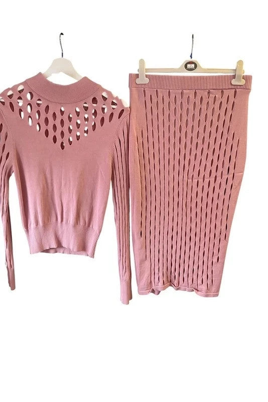 2pc Jersey Set Dusty Pink Sz-UK14 10757BME