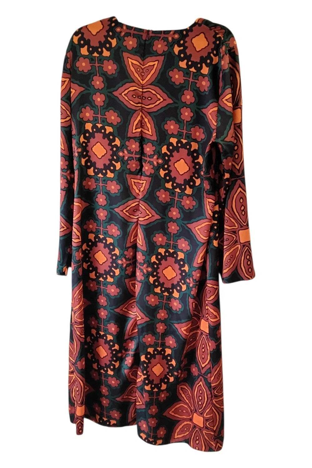 Zara 1/3 brown orange and green dress Size-XXL 1028MSM