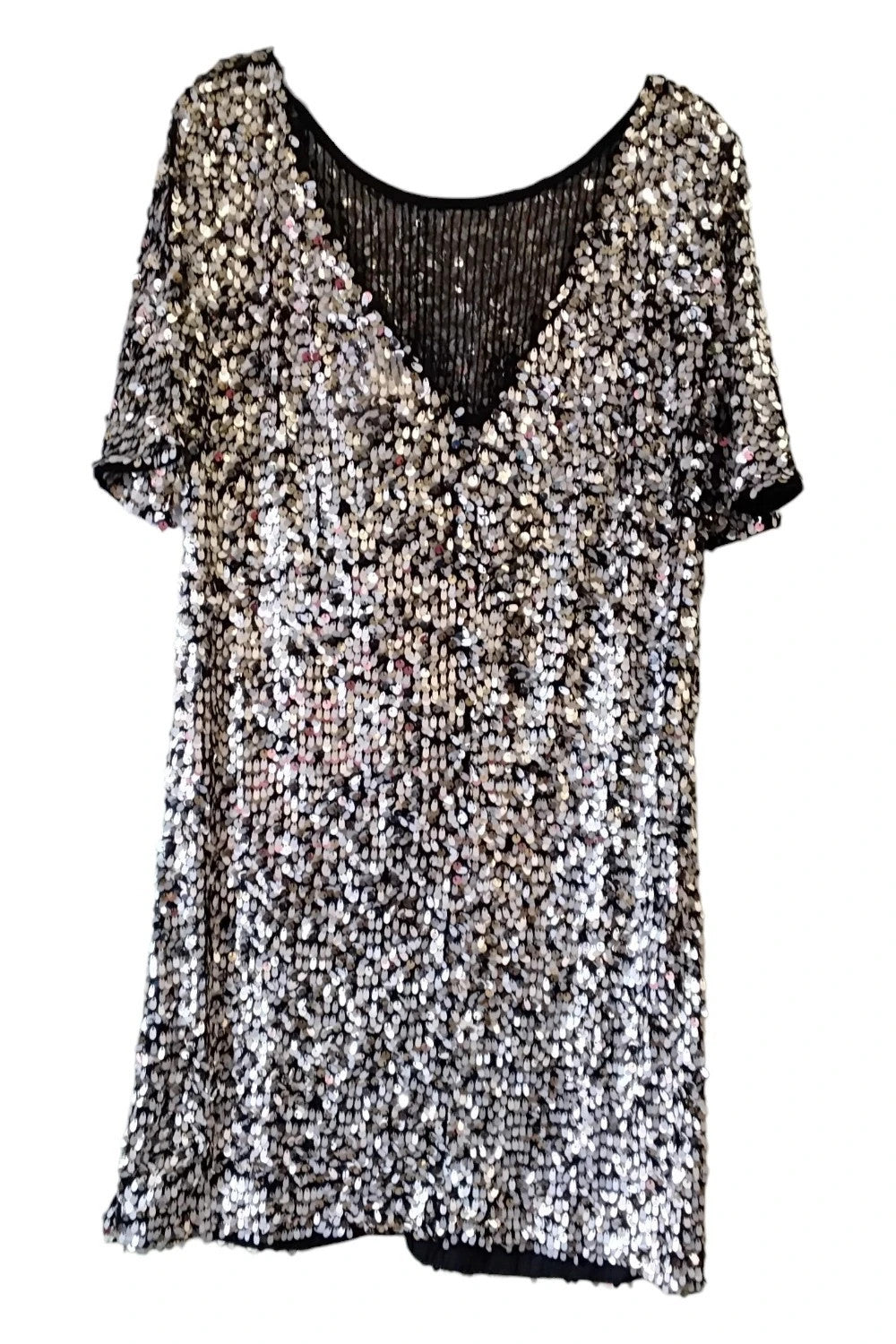Monsoon Dress Sequin Size-12 10747CDC