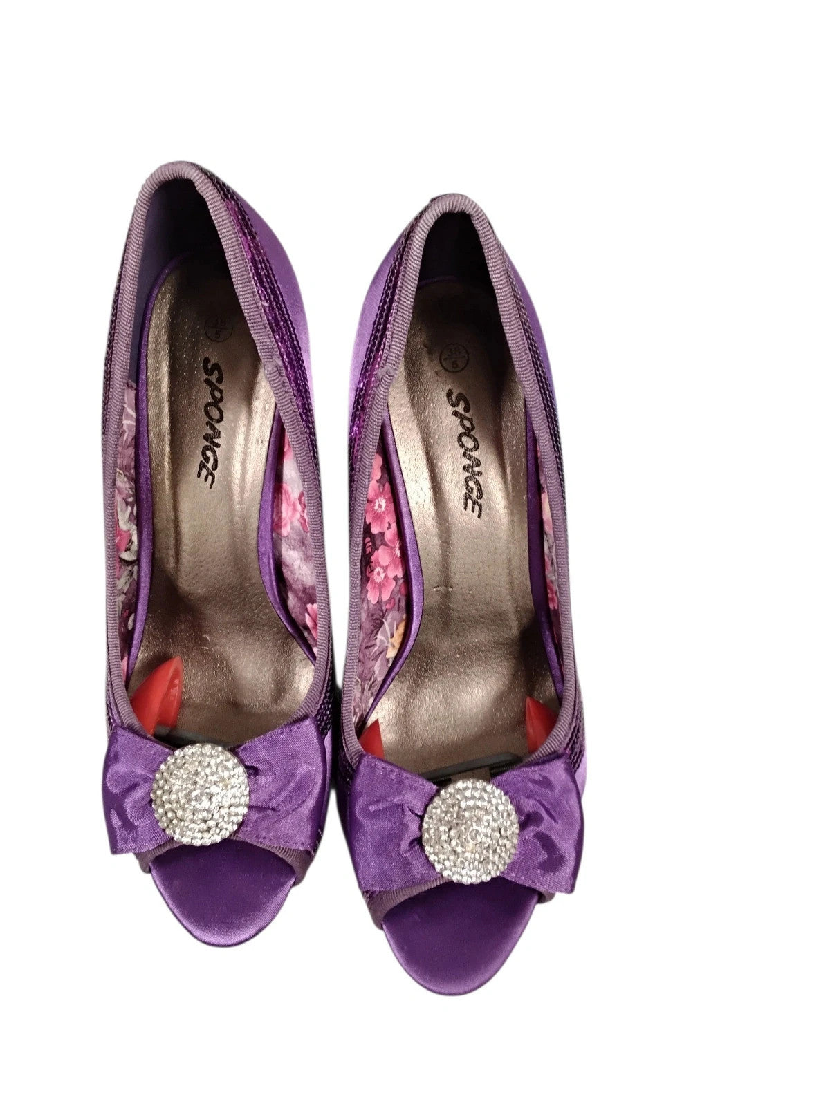 Sponge Shoes Heels Purple Sz-38.5 10780OMF