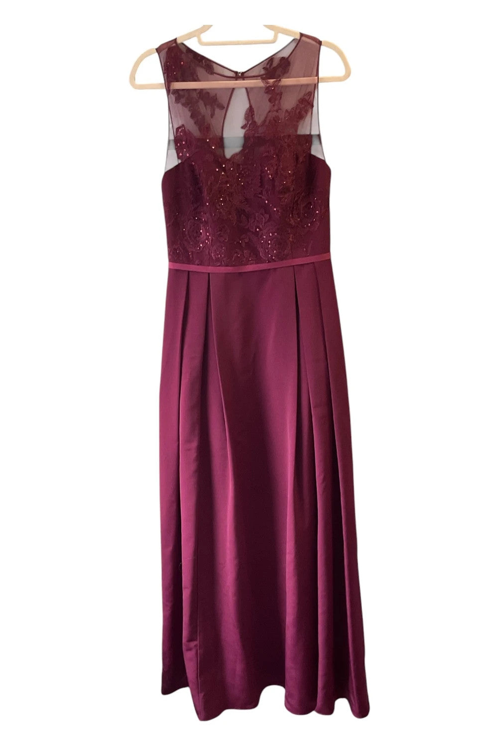 Oleg Cassini formal dress burgundy size-10 10802CLB