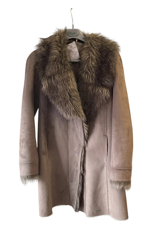 Wallis faux suede coat brown size-s 10803FCN