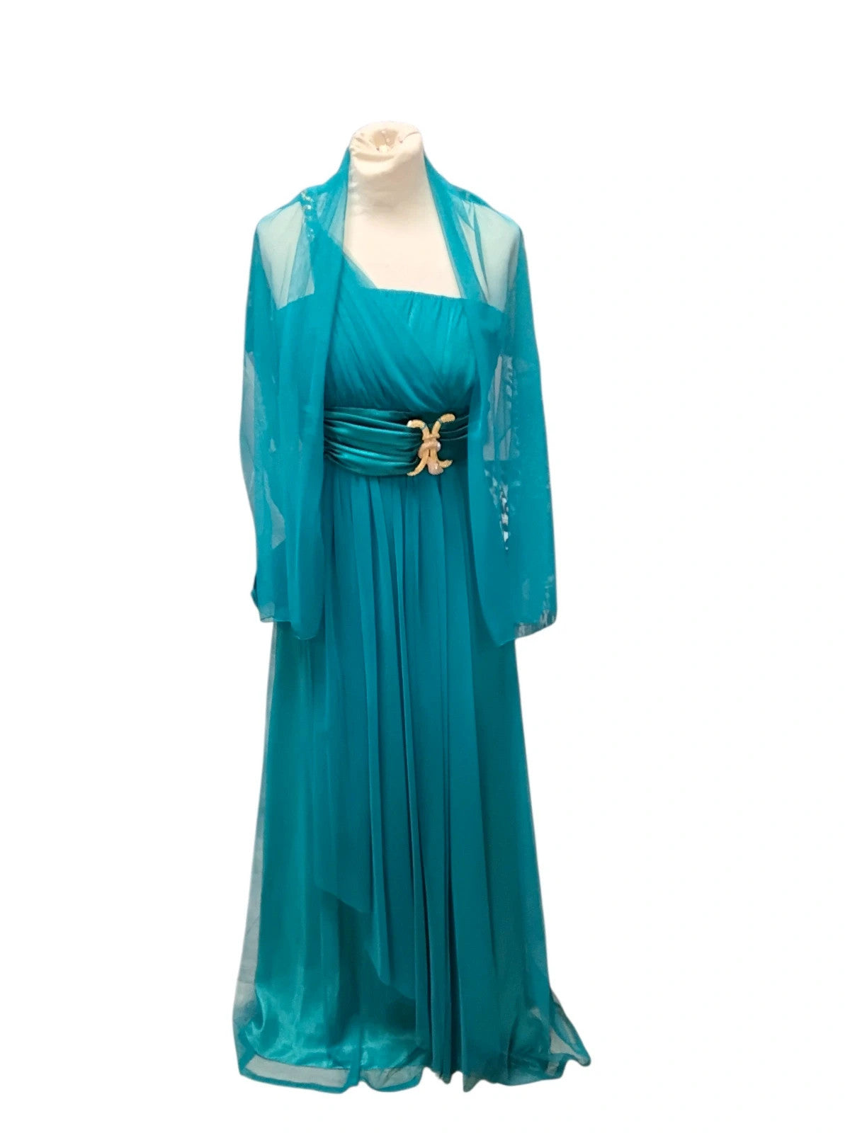 Odrella Formal Dress Teal Sz-10 10808FCN