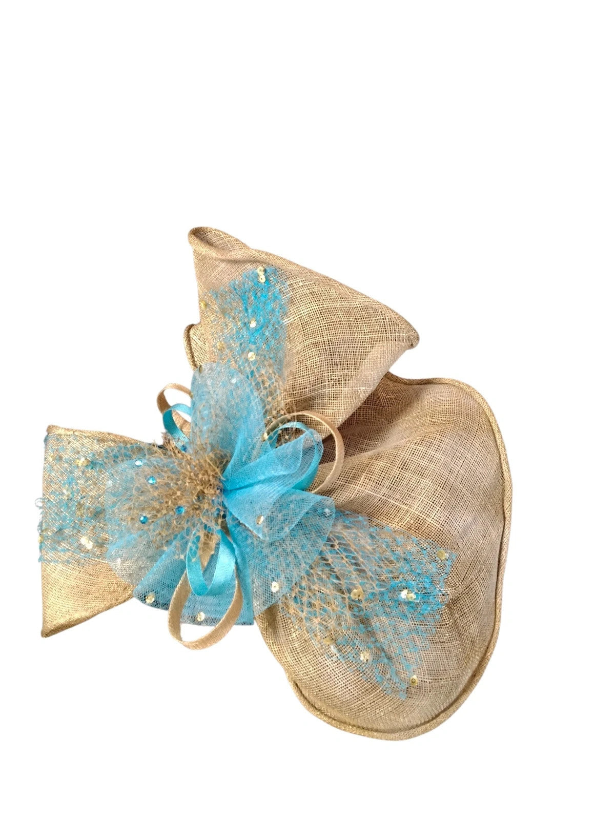 Handmade Fascinator Gold&Blue 10804FCN