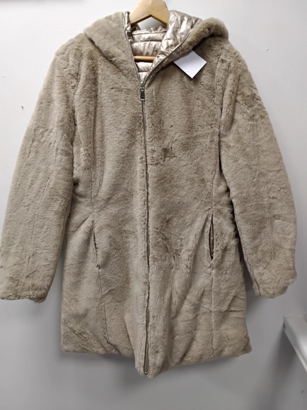 Colynn beige+gold coat, size XL, 10837CDC