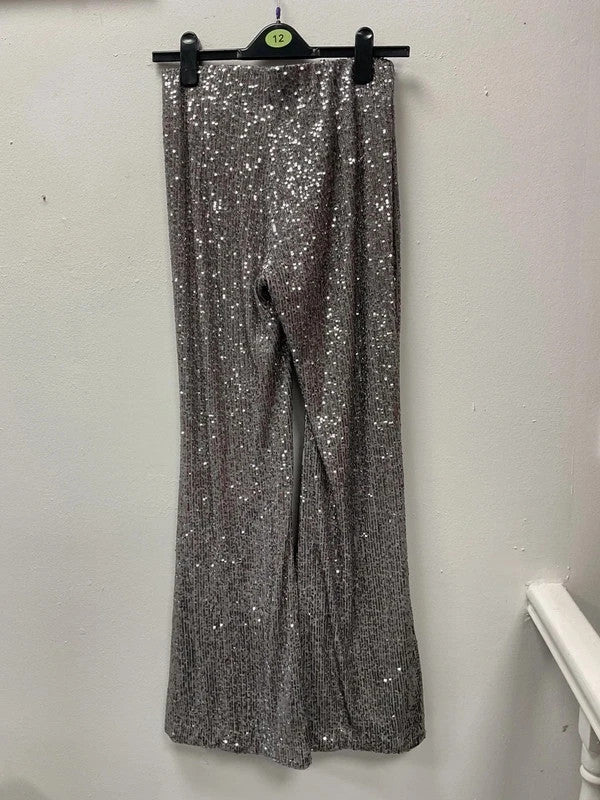 H&M Trousers silver size-S 10839CDC
