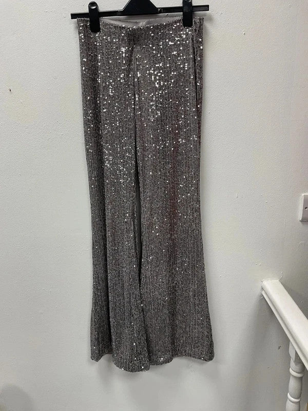 H&M Trousers silver size-S 10839CDC