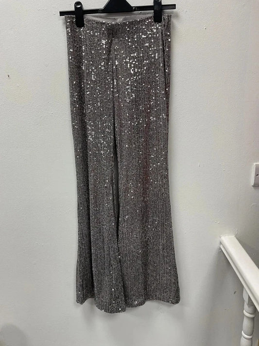 H&M Trousers silver size-S 10839CDC