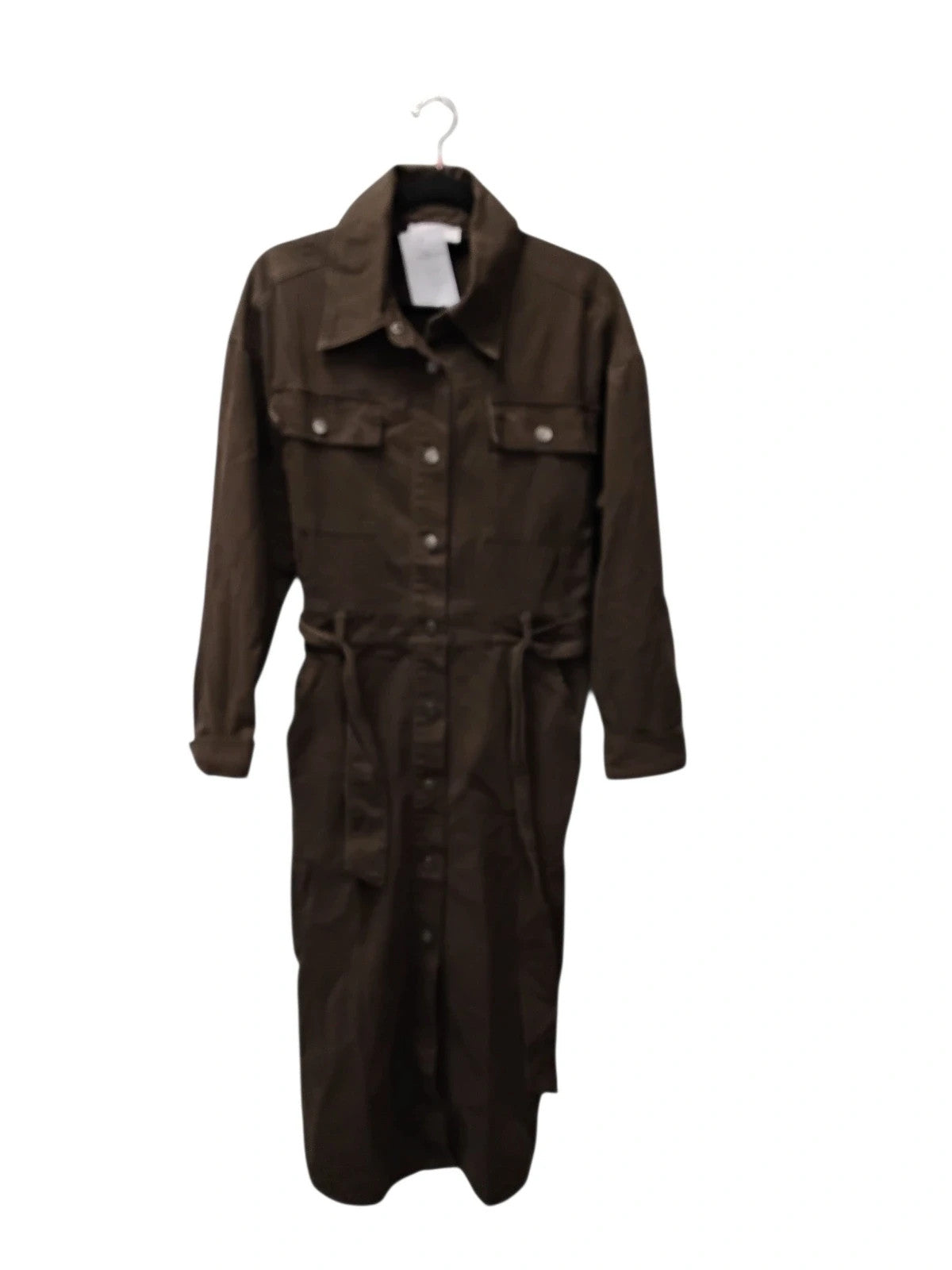 Feelhoo Dress  Denim Brown Sz-L 10845CDC