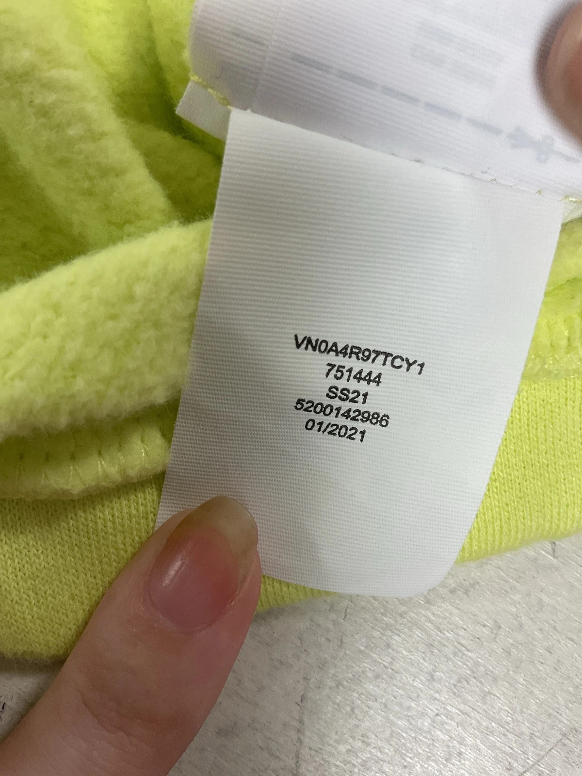 Vans sweatshirt flourescent green size-M 10857OLK