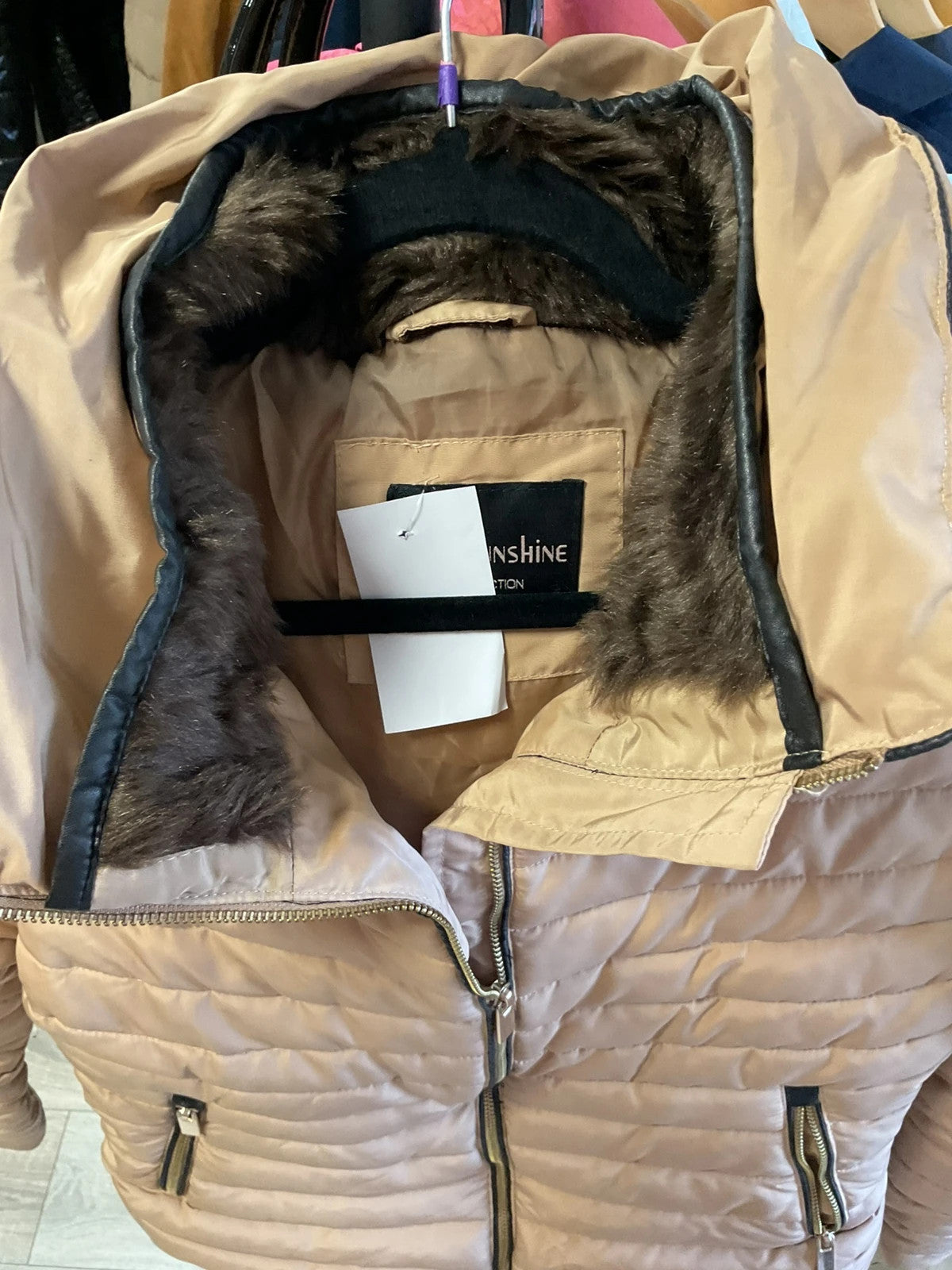 Love Sunshine Puffer jacket  brown size-M 7406CDC