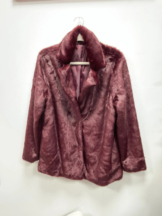 Primark Coat Burgundy size-14 10887PD