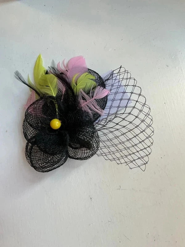Handmade Fascinator clip  black  10533MG