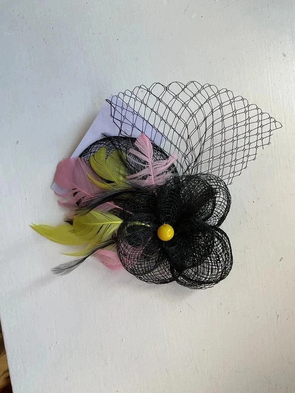 Handmade Fascinator clip  black  10533MG