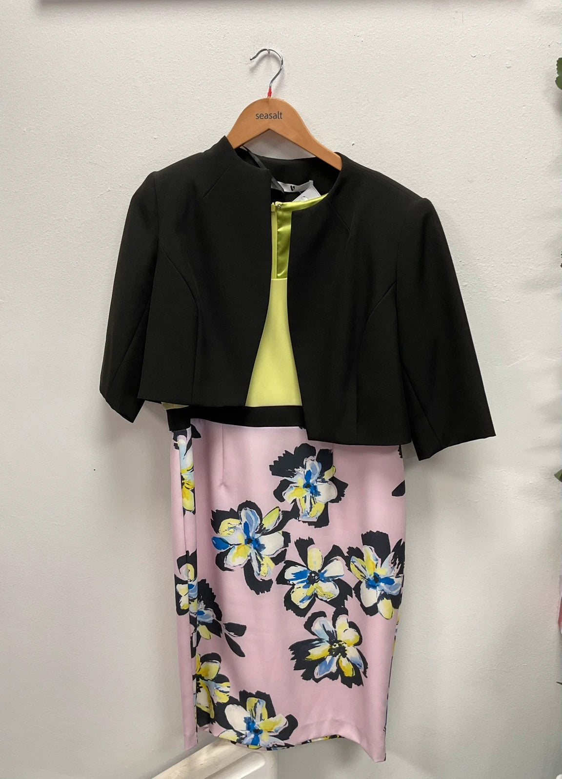 V by Very Two pieces suit black print size-16 10539MG