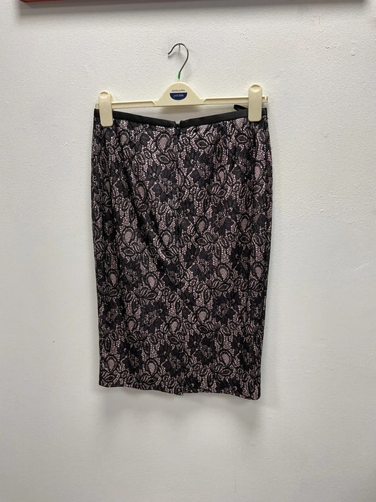 Autograph Skirt Black & pink size-10 10894YMC