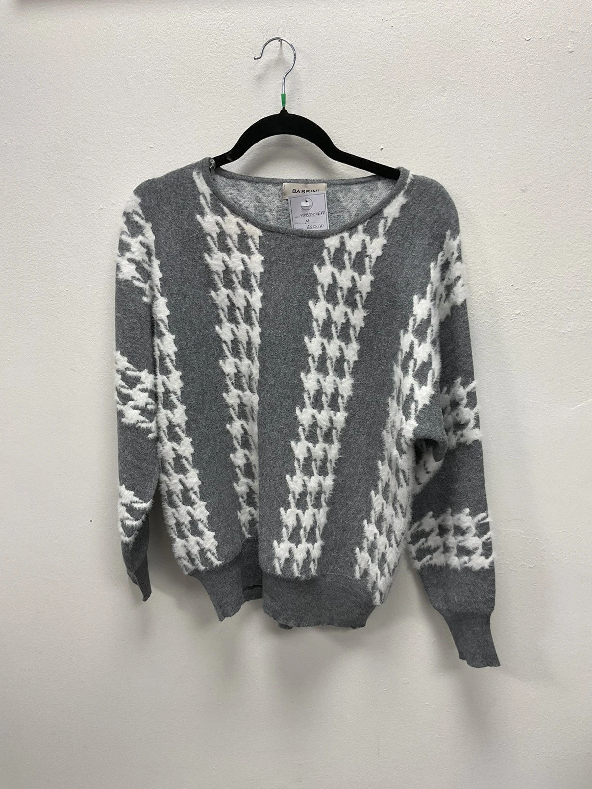 Bassini Jumper grey & white size-M 10919JC