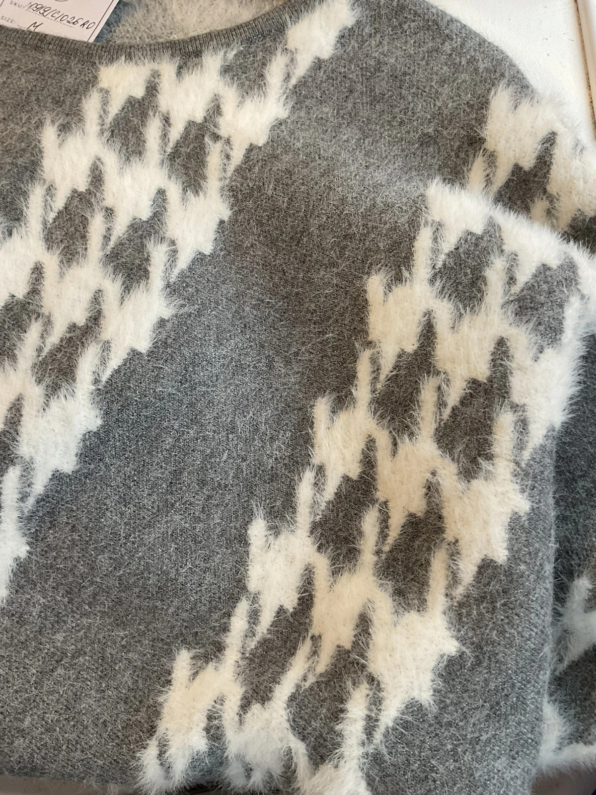 Bassini Jumper grey & white size-M 10919JC