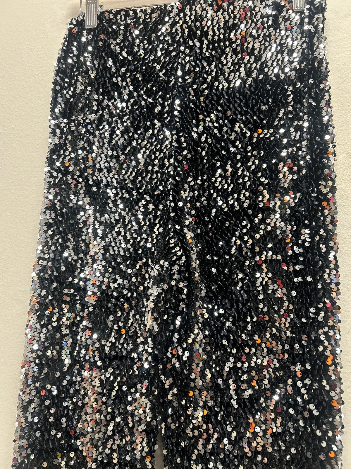 Primark Black Sequin Trouser Size 10 10938CDC