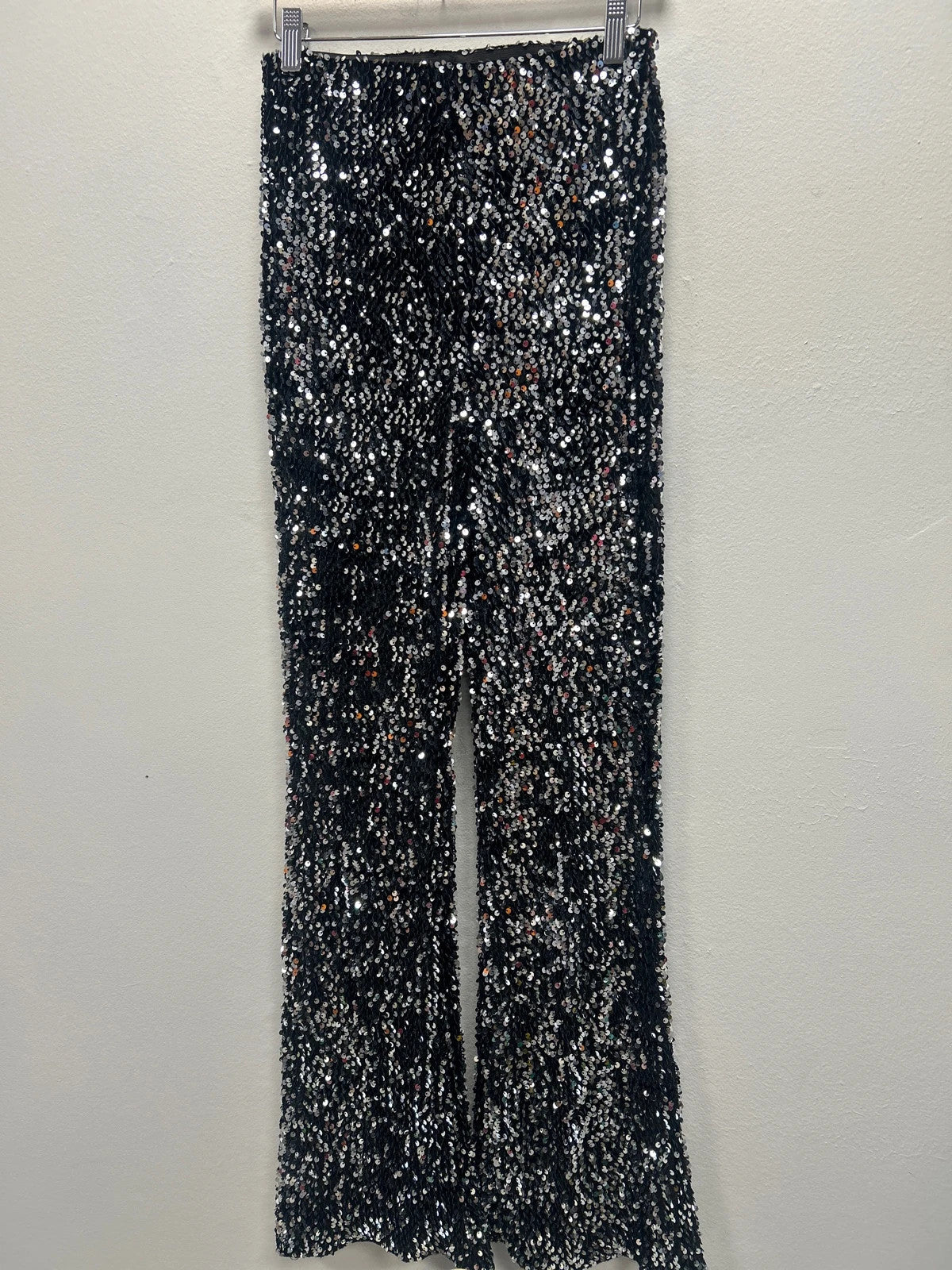 Primark Black Sequin Trouser Size 10 10938CDC