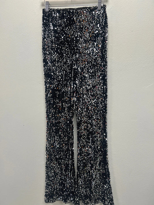 Primark Black Sequin Trouser Size 10 10938CDC