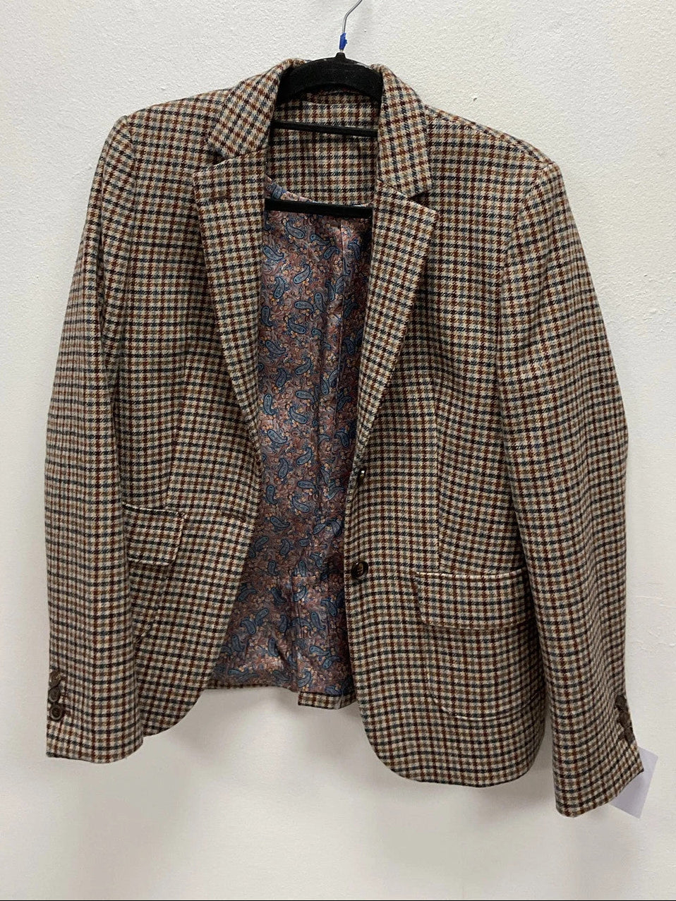 Dobell Shetland Tweed Blazer Brown Sz-L