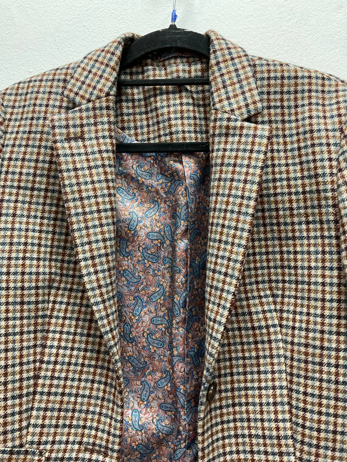 Dobell Shetland Tweed Blazer Brown Sz-L