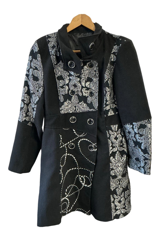 Made In Italy Black Coat Size-L 10932JC