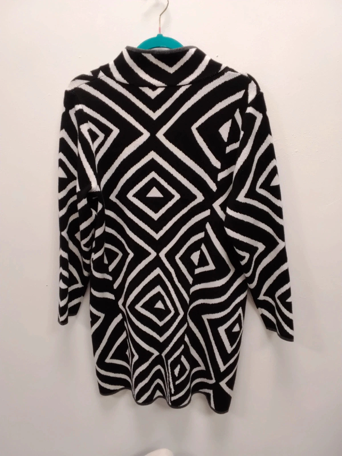 Marble Cardi Coat Black&White Sz-12 10951MKY