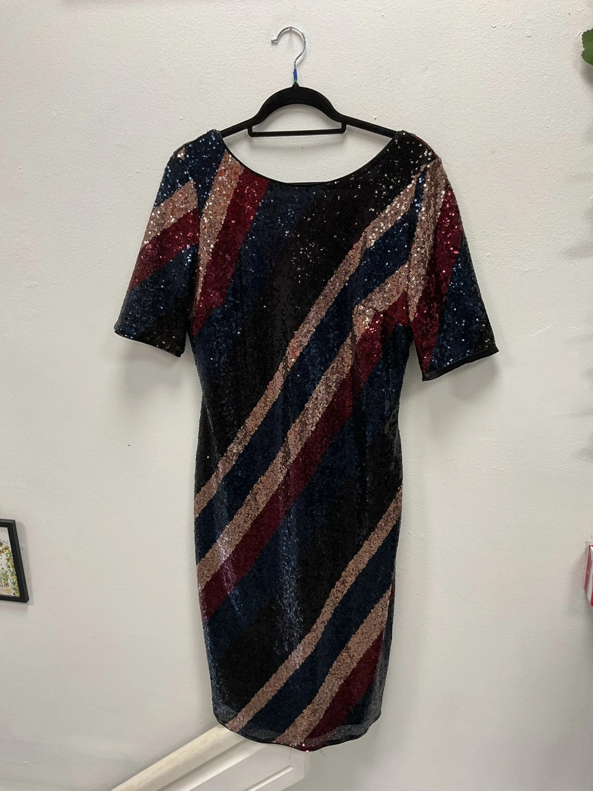Next Dress gold multi size-14 10972VAR