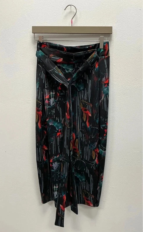 Lost Ink Print Skirt Size-12 10974VAR