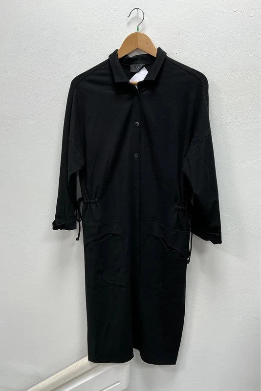 Q Neel Black Shirtjacket Size-10 10950HKY