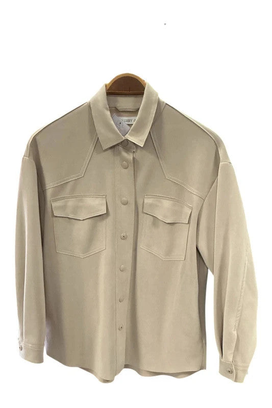 Gallery Bruhed Top Beige Size-XS 10955TH