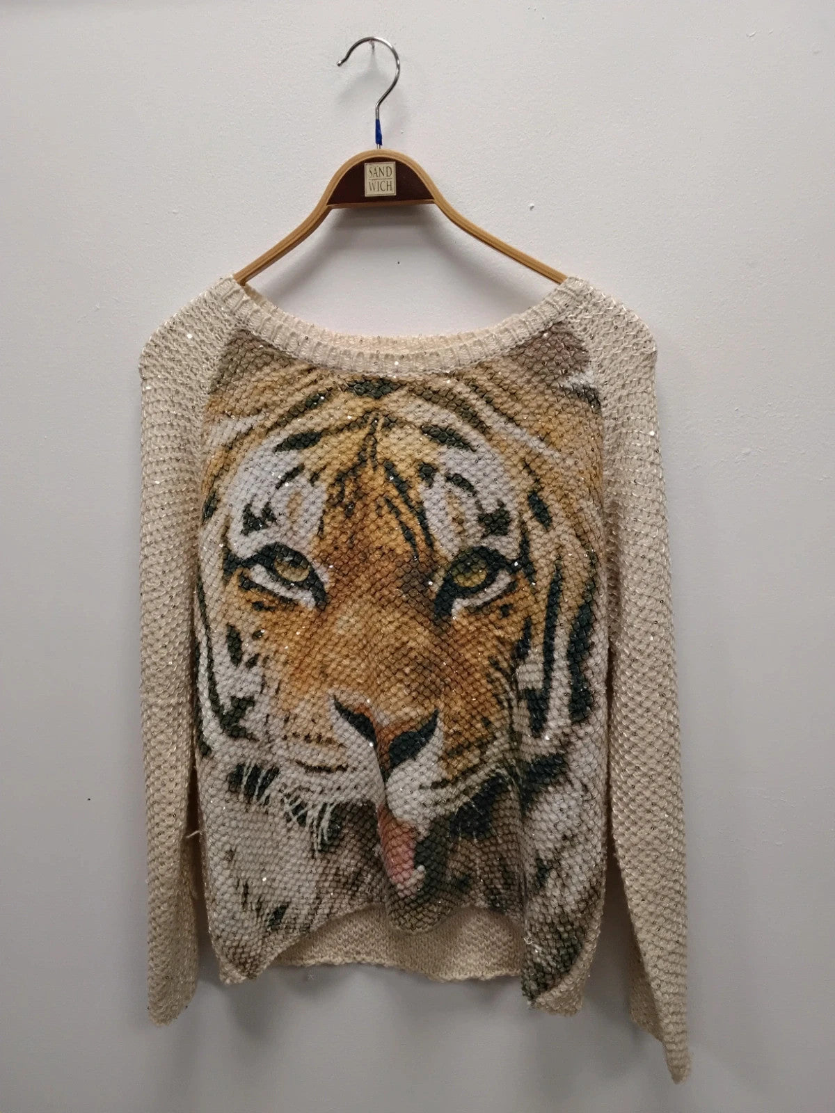 Red Queen Tiger Jumper Cream One Size 10987MSO