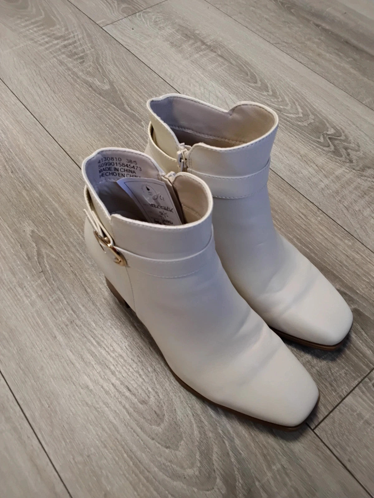 Dunnes Ankle Boots Cream Sz-38/5 11008JC
