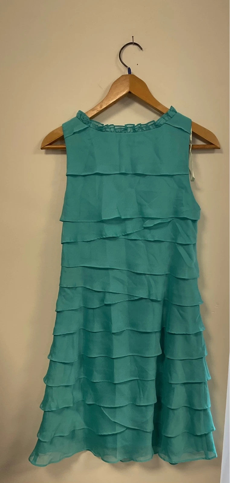 S.L. Fashions Dress turquoise size-14 11006SHA