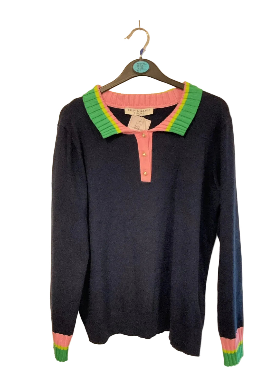 BNWT Kelly&Grace jumper navy size-L 11000GMU