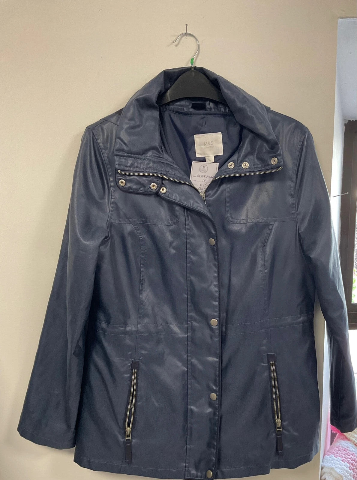 M&S Coat blue size-10 11020MVE