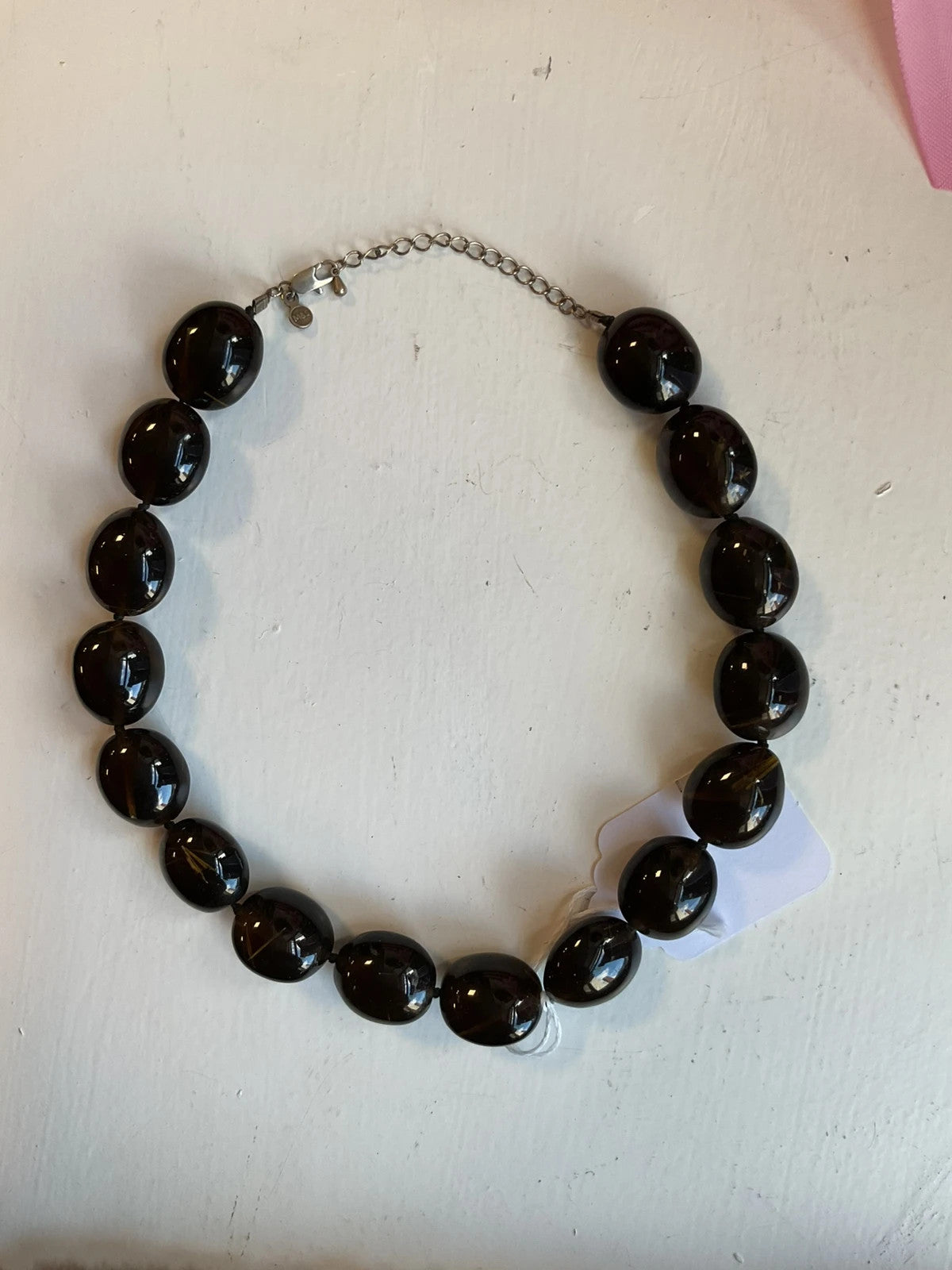 M&S brown bead necklace
