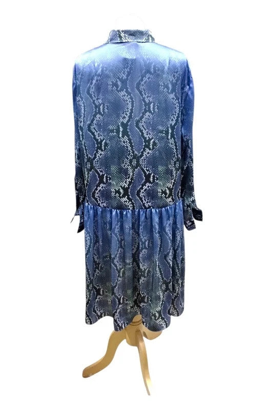 Ntln Blue snake print dress 3434
