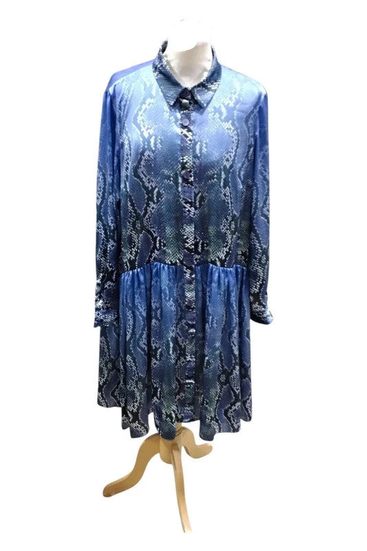 Ntln Blue snake print dress 3434