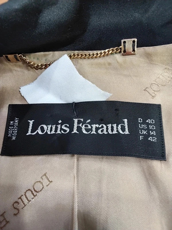 Louis Feraud Grey and Black Blazer Sz 14 6514