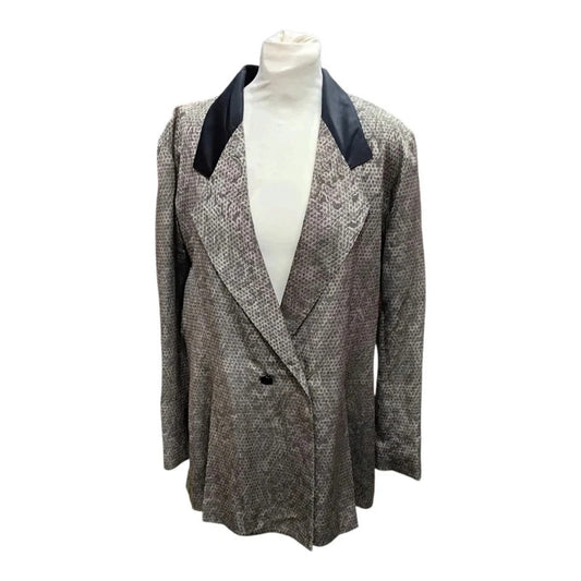 Louis Feraud Grey and Black Blazer Sz 14 6514