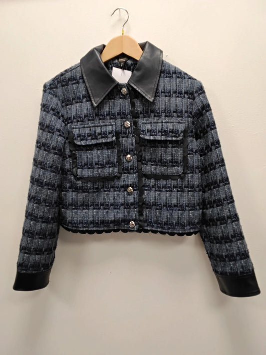 River Island Jacket Blue Sz-6 10904CDC
