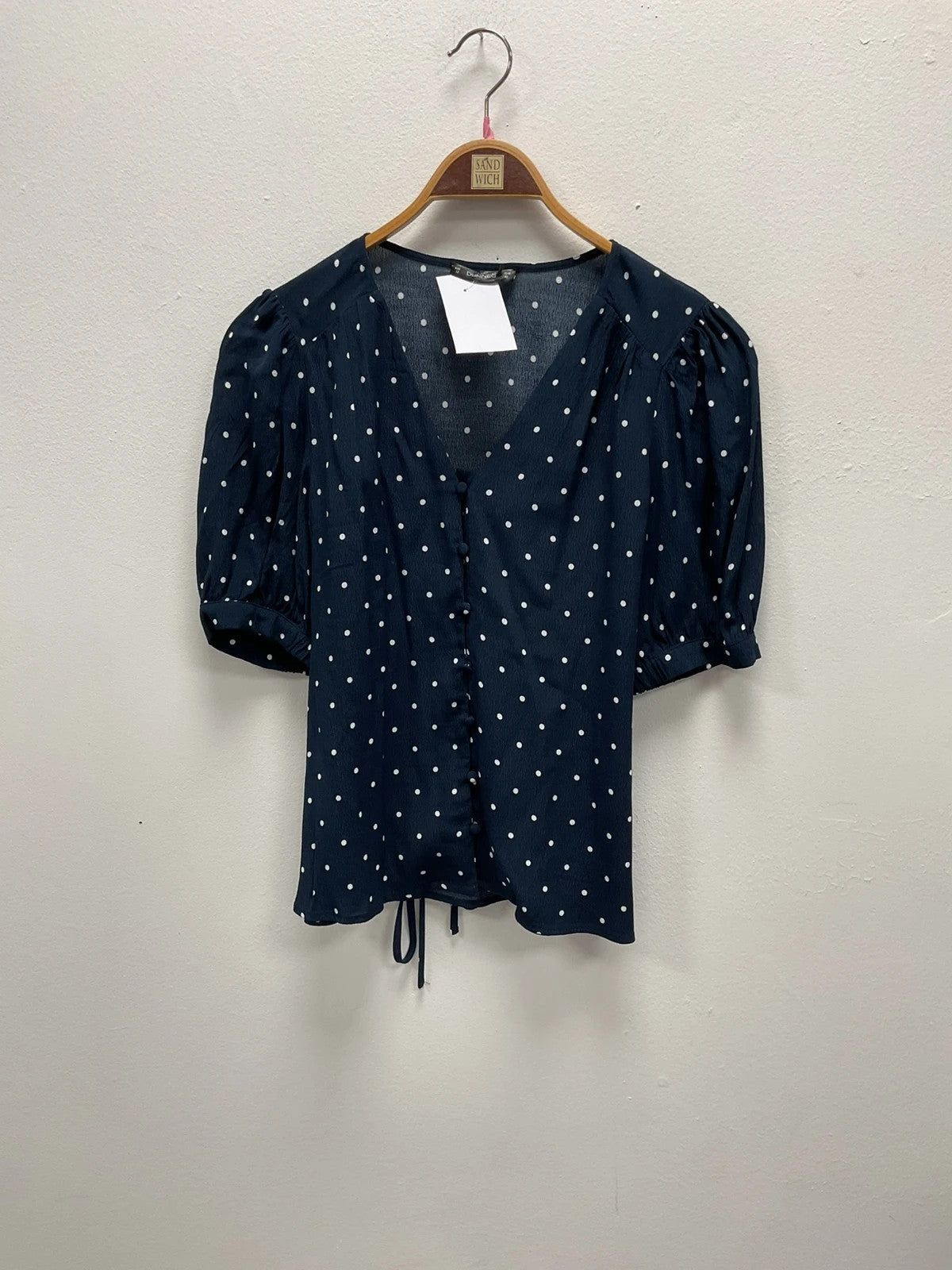 Dunnes navy blouse, size-12, 11024JC