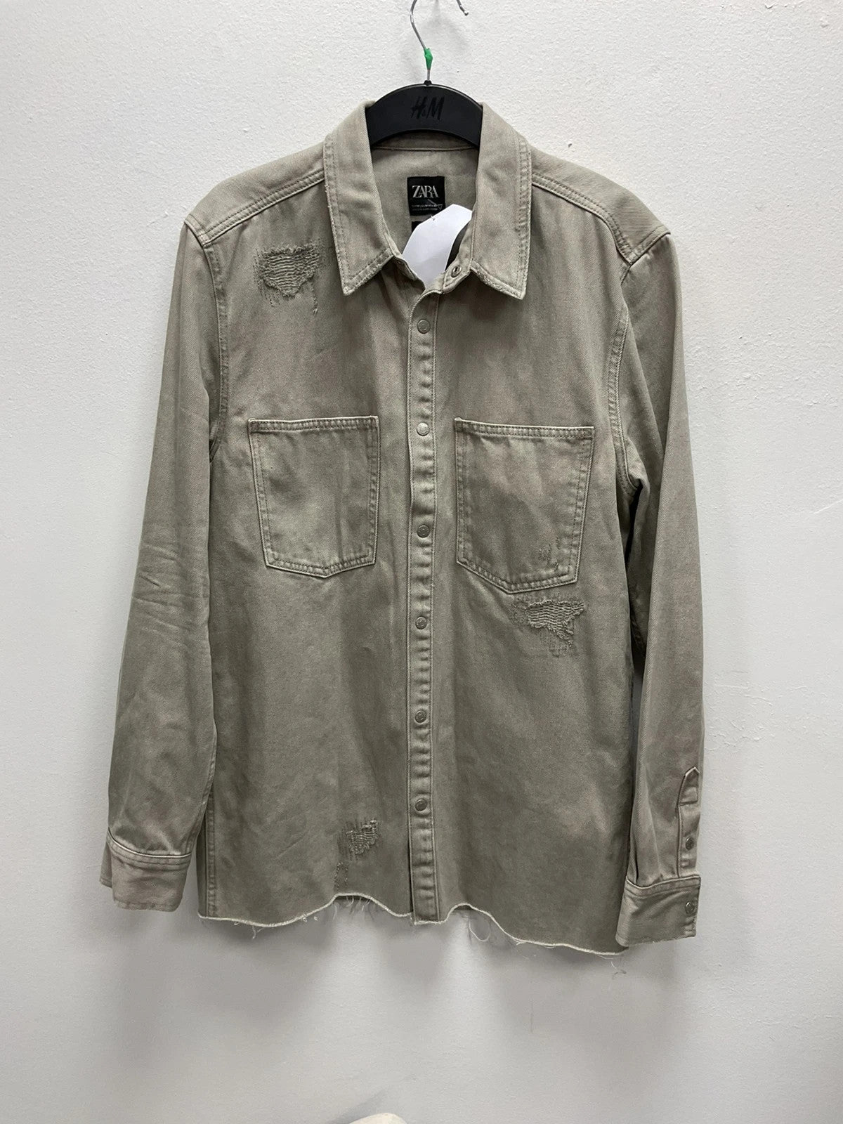 Zara khaki green men’s shirt, size-M, 11030DAN