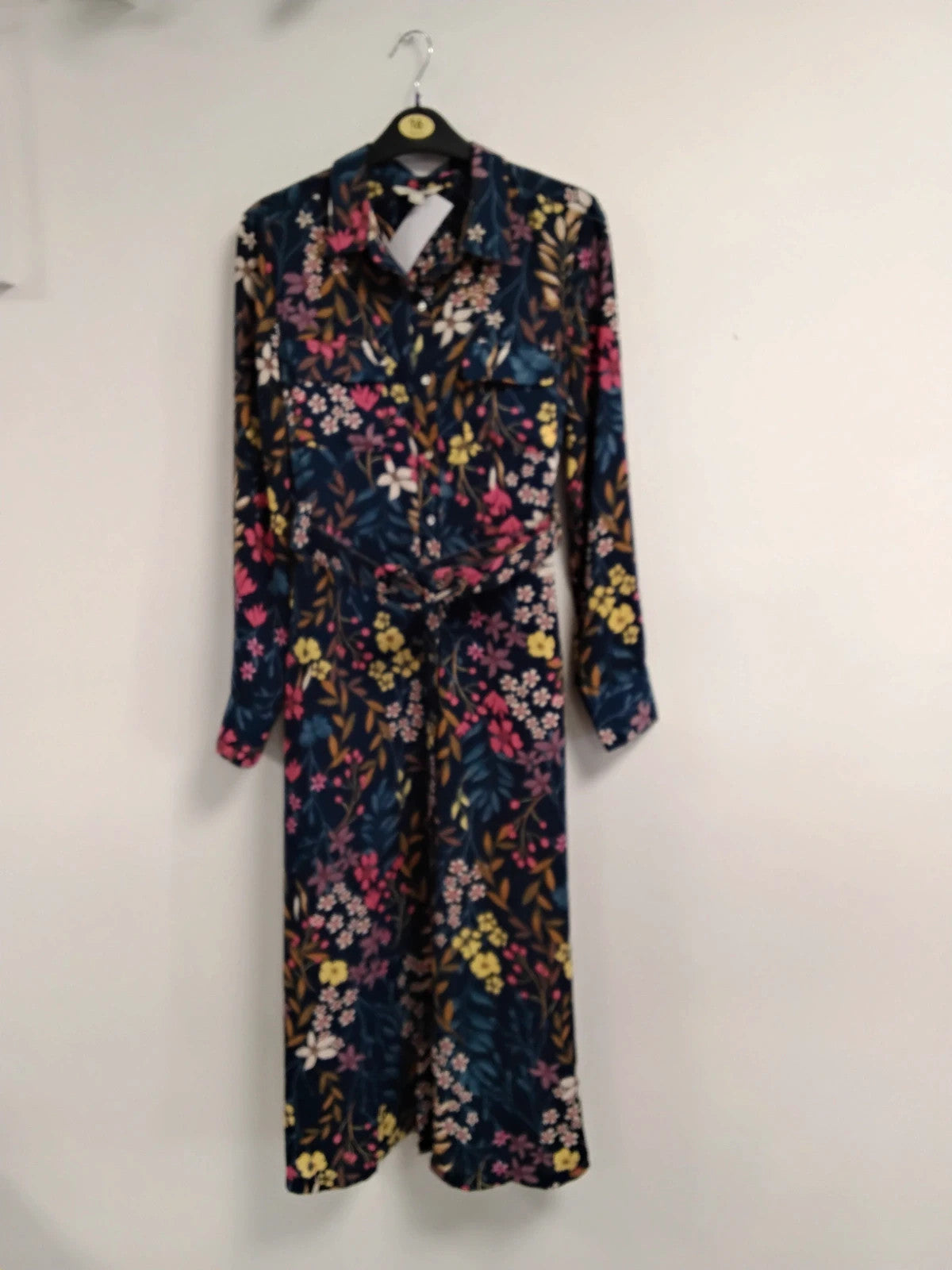 Cortefiel Dress Blue Print Sz-S 11054LGR