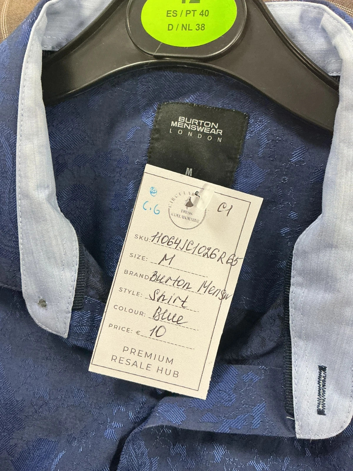 Burton Menswear Blue Shirt Size-M 11064