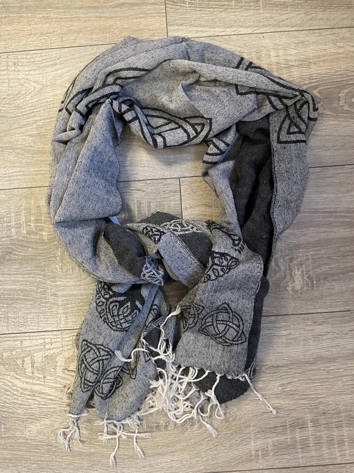No brand Scarf Grey & black one size 11072JC